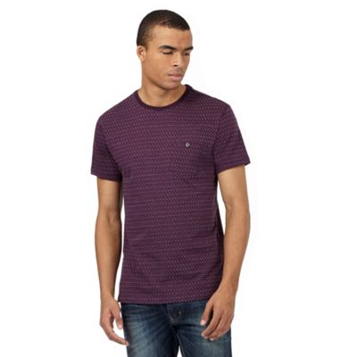 Red Herring Purple jacquard spotted t-shirt